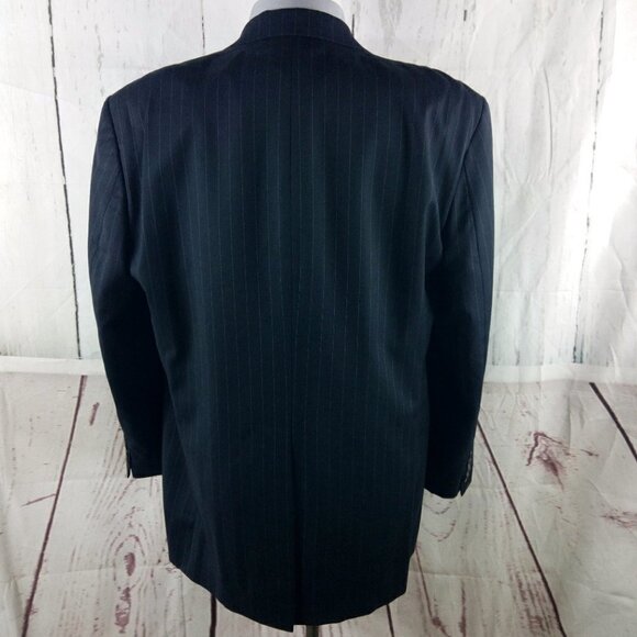 Lauren Ralph Lauren Macys Blue Striped Suit Blazer - Picture 10 of 14